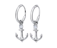 CZ Silver Hoop Earring HO-1659